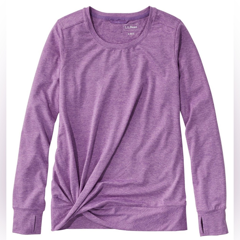 NWT | L.L. Bean Women's VentureSoft Twist-Front Top, Long-Sleeve, XS